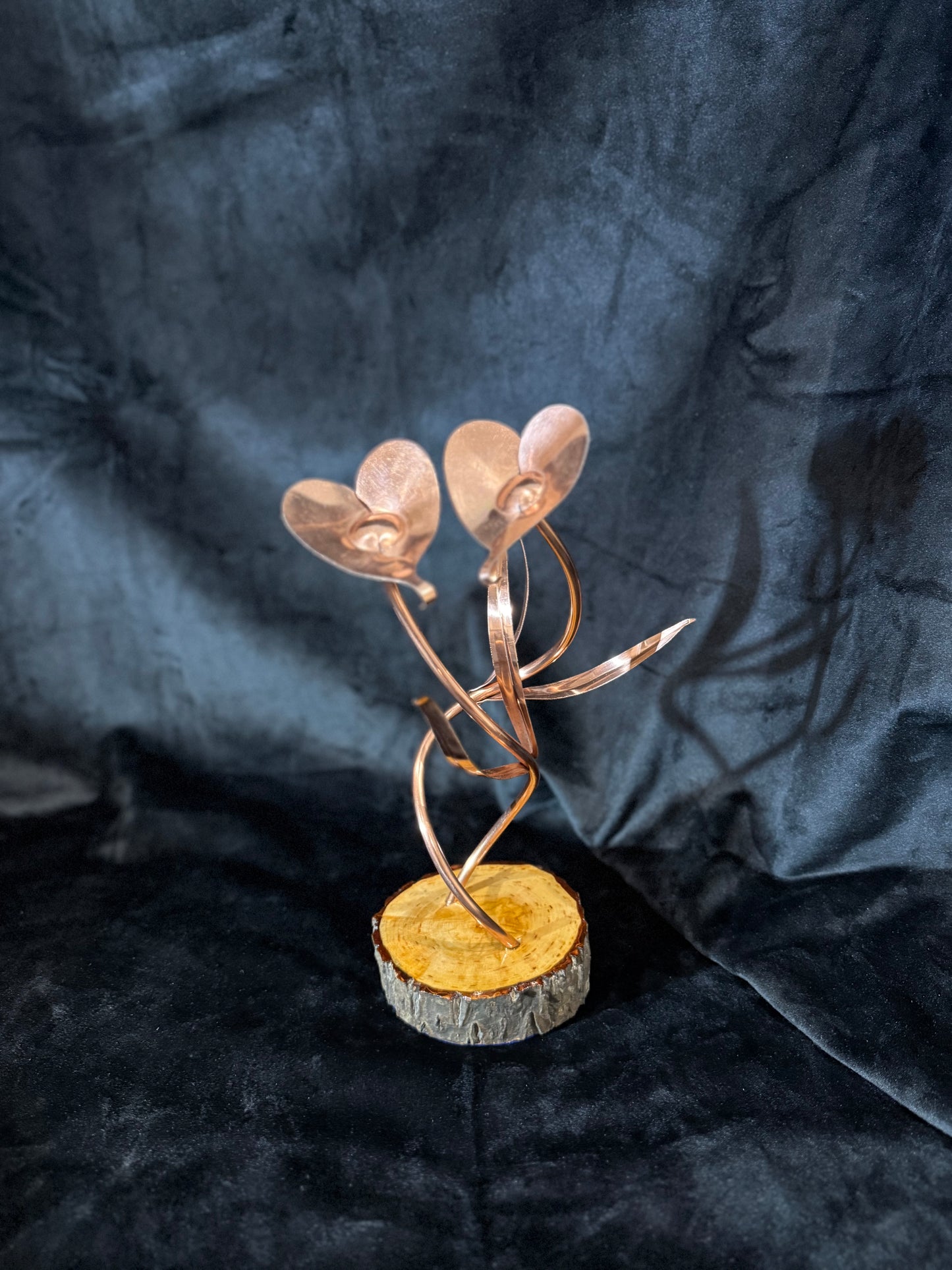 Copper Dancing Hearts