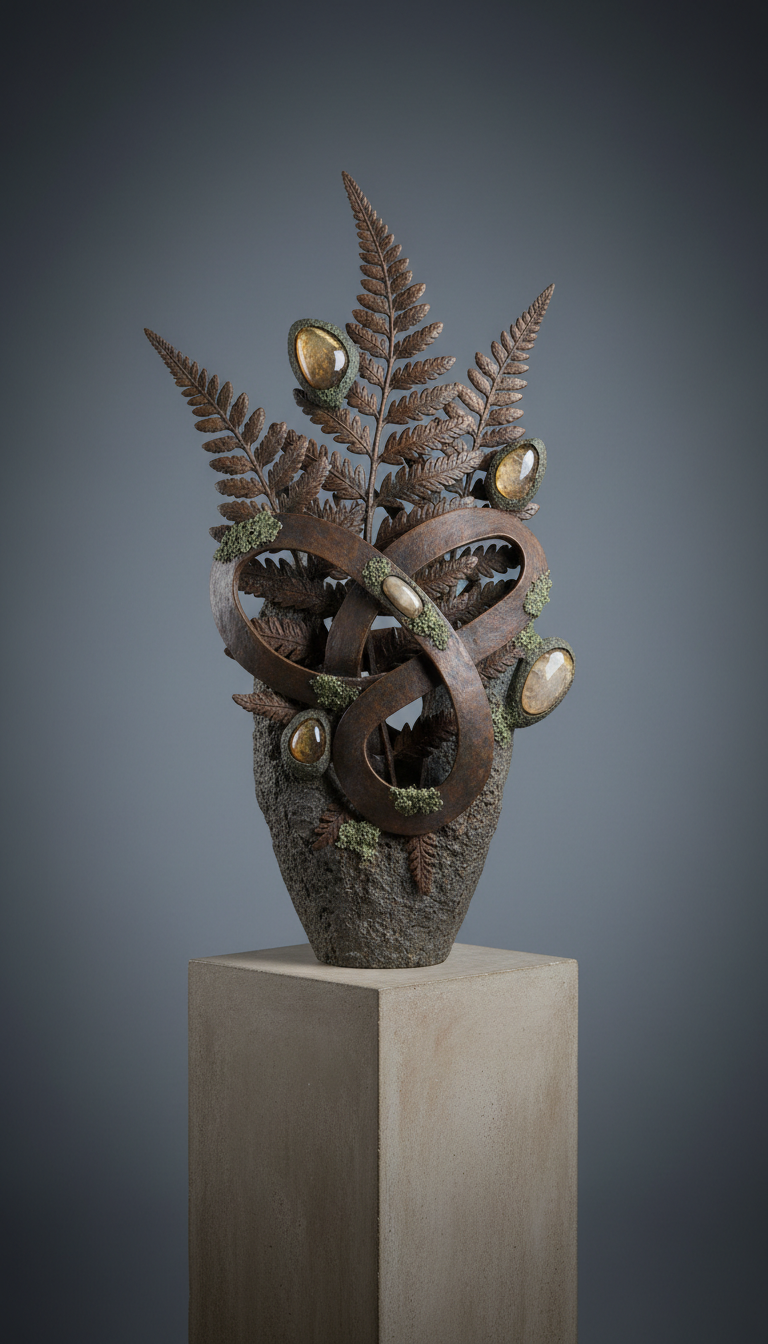 Bespoke Loch Garden Fern Sculpture