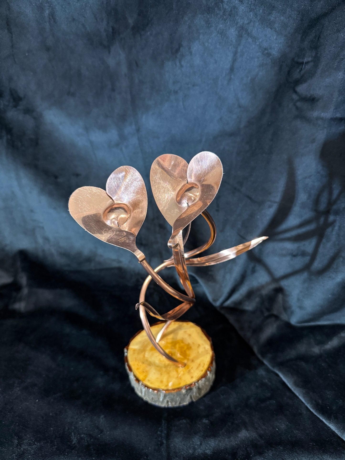 Copper Dancing Hearts